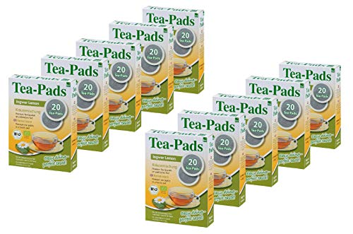 10 Packungen mit je 20 Tea Pads BIO Kräutertee Ingwer-Lemon für Pad- und Siebträgermaschinen und als Teebeutel von Unbekannt