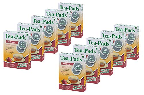 10 Packungen mit je 20 Tea Pads Früchtetee Erdbeere für Pad und Siebträgermaschinen von Tea Friends von Unbekannt