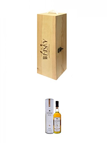 1a Whisky Holzbox für 1 Flasche mit Hakenverschluss + Clynelish 14 Jahre Single Malt Whisky 0,7 Liter von Unbekannt