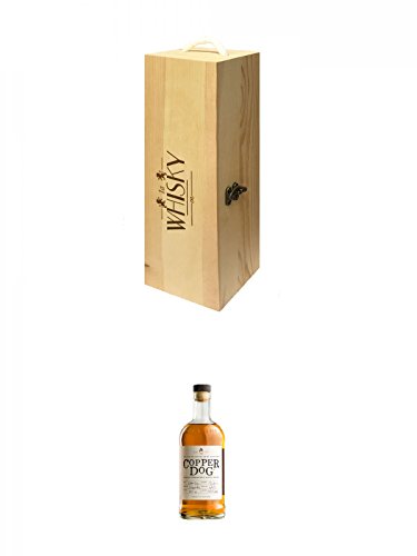 1a Whisky Holzbox für 1 Flasche mit Hakenverschluss + Copper DOG Speyside Blended Malt Whisky 0,7 Liter von Unbekannt