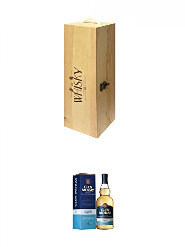 1a Whisky Holzbox für 1 Flasche mit Hakenverschluss + Glen Moray PEATED Single Malt Whisky 0,7 Liter von Unbekannt