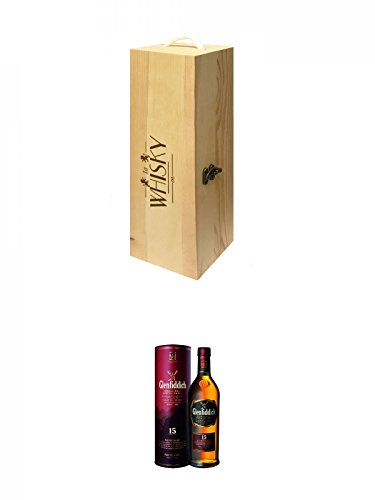 1a Whisky Holzbox für 1 Flasche mit Hakenverschluss + Glenfiddich 15 Jahre Single Malt Whisky 0,7 Liter von Unbekannt