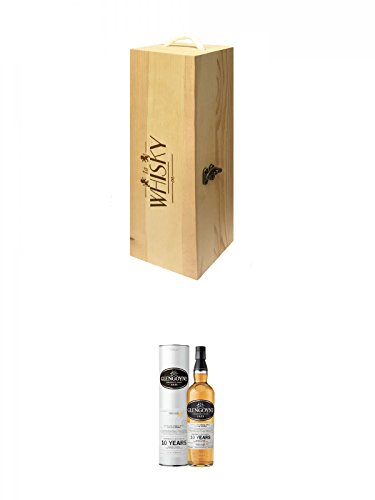 1a Whisky Holzbox für 1 Flasche mit Hakenverschluss + Glengoyne 10 Jahre Single Malt Whisky 0,7 Liter von Unbekannt