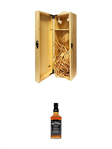 1a Whisky Holzbox für 1 Flasche mit Hakenverschluss + Jack Daniels Black Label No. 7 0,7 Liter von Unbekannt