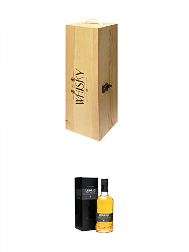 1a Whisky Holzbox für 1 Flasche mit Hakenverschluss + Ledaig 10 Jahre Single Malt Whisky 0,7 Liter von Unbekannt