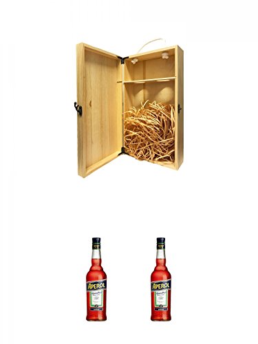 1a Whisky Holzbox für 2 Flaschen mit Hakenverschluss + Aperol Aperitivo aus Italien 0,7 Liter + Aperol Aperitivo aus Italien 0,7 Liter von Unbekannt