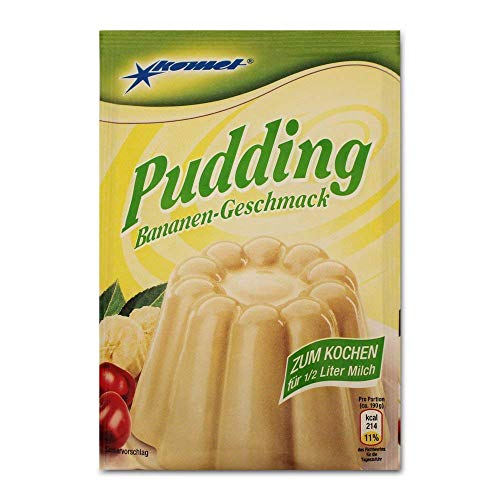 5er Pack Komet Pudding Bananen-Geschmack (5 x 40 g) zum Kochen Puddingpulver Dessert Puddingdessert von Komet