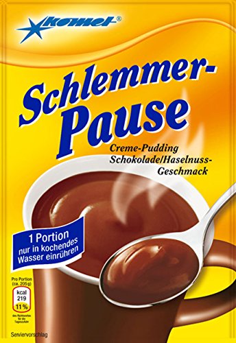 5x Schlemmerpause Tassenpudding Schokolade/Haselnuss-Geschmack von Komet von Unbekannt