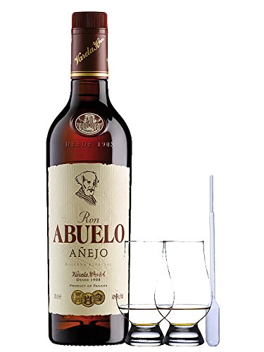 Abuelo Anejo Reserva Especial Rum Panama 0,7 Liter + 2 Glencairn Gläser + Einwegpipette 1 Stück von Unbekannt
