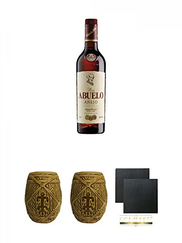 Abuelo Anejo Reserva Especial Rum Panama 0,7 Liter + Plantation MUG ohne Eichstrich 1 Stück + Plantation MUG ohne Eichstrich 1 Stück + Schiefer Glasuntersetzer eckig ca. 9,5 cm Ø 2 Stück Abuelo Anejo Reserva Especial Rum Panama 0,7 Liter + Plantation MUG ohne Eichstrich 1 Stück + Plantation MUG ohne Eichstrich 1 Stück + Schiefer Glasuntersetzer eckig ca. 9,5 cm Ø 2 Stück von Unbekannt