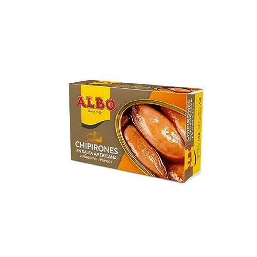 Albo Span. kleine Calmare "Chipirones", eingelegt in amerikanischer Sauce, 4er Pack (4 x 115 g) von Albo