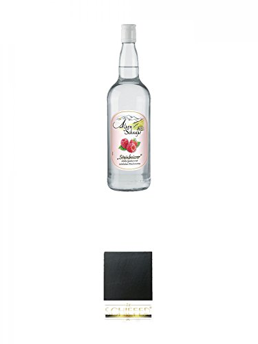 Alpenschnaps Steinbeisser Himbeere 1,0 Liter + Schiefer Glasuntersetzer eckig ca. 9,5 cm Durchmesser Alpenschnaps Steinbeisser Himbeere 1,0 Liter + Schiefer Glasuntersetzer eckig ca. 9,5 cm Durchmesser von Diverse