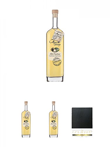 Alpenschnaps Steinbeisser alte Haselnuss 41,8 % 0,5 Liter + Alpenschnaps Steinbeisser alte Haselnuss 41,8 % 0,5 Liter + Alpenschnaps Steinbeisser alte Haselnuss 41,8 % 0,5 Liter + Schiefer Glasuntersetzer eckig ca. 9,5 cm Durchmesser Alpenschnaps Steinbeisser alte Haselnuss 41,8 % 0,5 Liter + Alpenschnaps Steinbeisser alte Haselnuss 41,8 % 0,5 Liter + Alpenschnaps Steinbeisser alte Haselnuss 41,8 % 0,5 Liter + Schiefer Glasuntersetzer eckig ca. 9,5 cm Durchmesser von Unbekannt