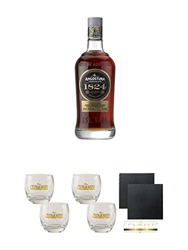 Angostura 1824 12 Jahre Rum Trinidad & Tobago 0,7 Liter + Ron Cubaney Rum Tumbler 2 Stück + Ron Cubaney Rum Tumbler 2 Stück + Schiefer Glasuntersetzer eckig ca. 9,5 cm Ø 2 Stück Angostura 1824 12 Jahre Rum Trinidad & Tobago 0,7 Liter + Ron Cubaney Rum Tumbler 2 Stück + Ron Cubaney Rum Tumbler 2 Stück + Schiefer Glasuntersetzer eckig ca. 9,5 cm Ø 2 Stück von Unbekannt