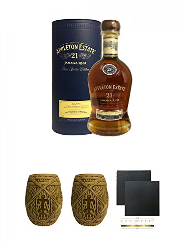Appleton Estate Extra 21 Jahre Jamaika Rum 0,7 Liter + Plantation MUG ohne Eichstrich 1 Stück + Plantation MUG ohne Eichstrich 1 Stück + Schiefer Glasuntersetzer eckig ca. 9,5 cm Ø 2 Stück Appleton Estate Extra 21 Jahre Jamaika Rum 0,7 Liter + Plantation MUG ohne Eichstrich 1 Stück + Plantation MUG ohne Eichstrich 1 Stück + Schiefer Glasuntersetzer eckig ca. 9,5 cm Ø 2 Stück von Diverse