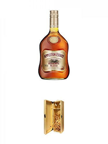 Appleton Estate - RESERVE BLEND - Jamaika Rum 0,7 Liter + 1a Whisky Holzbox für 1 Flasche mit Hakenverschluss von Unbekannt
