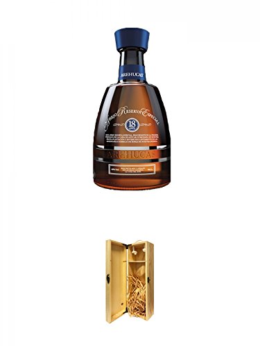 Arehucas Reserva Special 18 Jahre Kanarische Inseln Spanien 0,7 Liter + 1a Whisky Holzbox für 1 Flasche mit Hakenverschluss von Unbekannt