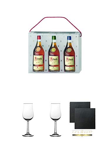 Asbach Cellarmasters Collection 8-15-21 Jahre 3 x 0,2 Liter + Geschenkset von Diverse