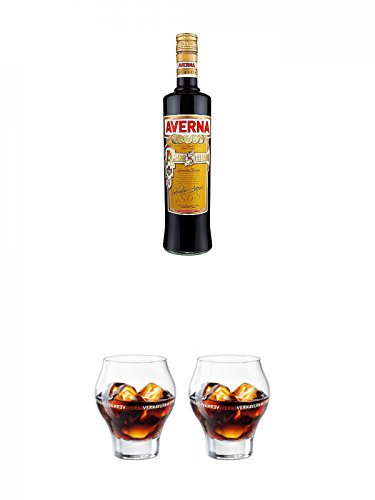 Averna Amaro Siciliano Halbbitter aus Italien 0,7 Liter + Averna Glas ohne Eichstrich + Averna Glas ohne Eichstrich von Unbekannt