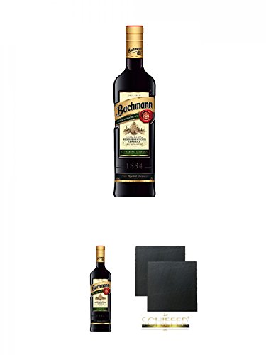 Bachmann Kräuterlikör aus Deutschland 0,7 ltr. + Bachmann Kräuterlikör aus Deutschland 0,7 ltr. + Schiefer Glasuntersetzer eckig ca. 9,5 cm Ø 2 Stück Bachmann Kräuterlikör aus Deutschland 0,7 ltr. + Bachmann Kräuterlikör aus Deutschland 0,7 ltr. + Schiefer Glasuntersetzer eckig ca. 9,5 cm Ø 2 Stück von Diverse