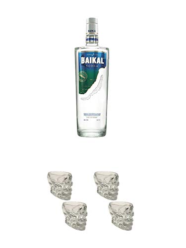 Baikal Vodka 0,7 Liter 40% + Wodka Totenkopf Shotglas 2 Stück + Wodka Totenkopf Shotglas 2 Stück von Unbekannt