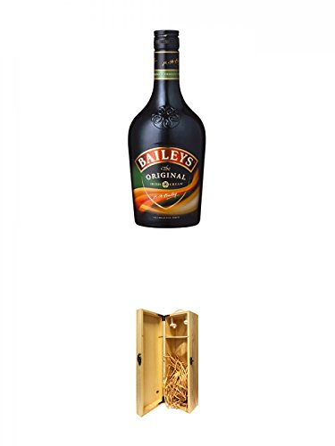 Baileys Cream Sahne Whiskylikör Irland 0,7 Liter + 1a Whisky Holzbox für 1 Flasche mit Hakenverschluss von Unbekannt