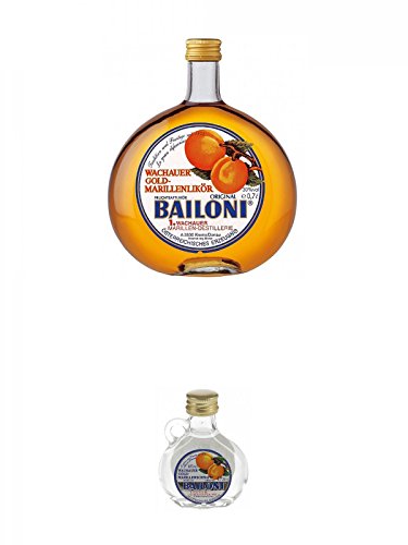 Bailoni Marillen Likör Österreich 0,7 Liter + Bailoni Gold Marillen Schnaps Österreich Miniatur 24 x 2 cl Bailoni Marillen Likör Österreich 0,7 Liter + Bailoni Gold Marillen Schnaps Österreich Miniatur 24 x 2 cl von Unbekannt