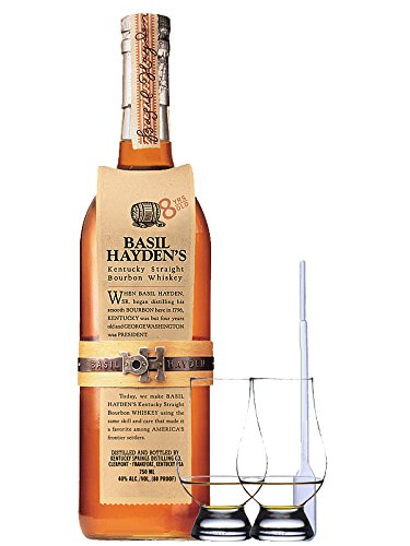Basil Haydens 8 Jahre Small Batch Straight Bourbon 0,7 Liter + 2 Glencairn Gläser + Einwegpipette 1 Stück Basil Haydens 8 Jahre Small Batch Straight Bourbon 0,7 Liter + 2 Glencairn Gläser + Einwegpipette 1 Stück von Unbekannt