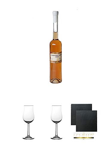 Bauer Rhabarber Vanille Likör 15% 0,5 Liter + 2 Bugatti Nosing Gläser mit Eichstrich 2cl und 4cl + 2 Schiefer Glasuntersetzer eckig ca. 9,5 cm Ø Bauer Rhabarber Vanille Likör 15% 0,5 Liter + 2 Bugatti Nosing Gläser mit Eichstrich 2cl und 4cl + 2 Schiefer Glasuntersetzer eckig ca. 9,5 cm Ø von Unbekannt