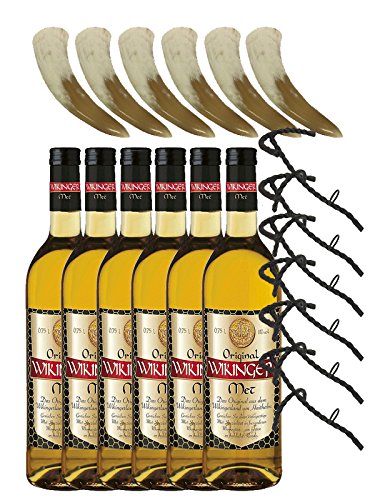 Behn Wikinger Met 6 x 0,75 Liter + Behn Trinkhörner 0,2 Liter 6 Stück + Behn Trinkhornständer 6 Stück Behn Wikinger Met 6 x 0,75 Liter + Behn Trinkhörner 0,2 Liter 6 Stück + Behn Trinkhornständer 6 Stück von Unbekannt
