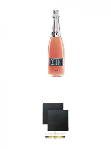 Bellini di Canella 0,75 Liter + Schiefer Glasuntersetzer eckig ca. 9,5 cm Ø 2 Stück Bellini di Canella 0,75 Liter + Schiefer Glasuntersetzer eckig ca. 9,5 cm Ø 2 Stück von Unbekannt