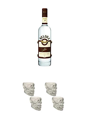 Beluga Allure Russischer Noble Vodka 0,7 Liter + Wodka Totenkopf Shotglas 2 Stück + Wodka Totenkopf Shotglas 2 Stück Beluga Allure Russischer Noble Vodka 0,7 Liter + Wodka Totenkopf Shotglas 2 Stück + Wodka Totenkopf Shotglas 2 Stück von Unbekannt