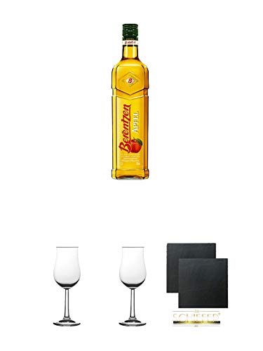 Berentzen Apfel Deutschland 0,7 Liter + Nosing Gläser Kelchglas Bugatti mit Eichstrich 2cl und 4cl 1 Stück + Nosing Gläser Kelchglas Bugatti mit Eichstrich 2cl und 4cl 1 Stück + Schiefer Glasuntersetzer eckig ca. 9,5 cm Ø 2 Stück Berentzen Apfel Deutschland 0,7 Liter + Nosing Gläser Kelchglas Bugatti mit Eichstrich 2cl und 4cl 1 Stück + Nosing Gläser Kelchglas Bugatti mit Eichstrich 2cl und 4cl 1 Stück + Schiefer Glasuntersetzer eckig ca. 9,5 cm Ø 2 Stück von Unbekannt