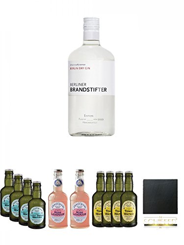 Berliner Brandstifter Dry Gin Deutschland 0,7 Liter + Fentimans Light Tonic Water 4 x 200 ml + Fentimans Rose Lemonade 2 x 200 ml + Fentimans Tonic Water 4 x 200 ml + Schiefer Glasuntersetzer eckig ca. 9,5 cm Durchmesser Berliner Brandstifter Dry Gin Deutschland 0,7 Liter + Fentimans Light Tonic Water 4 x 200 ml + Fentimans Rose Lemonade 2 x 200 ml + Fentimans Tonic Water 4 x 200 ml + Schiefer Glasuntersetzer eckig ca. 9,5 cm Durchmesser von Unbekannt