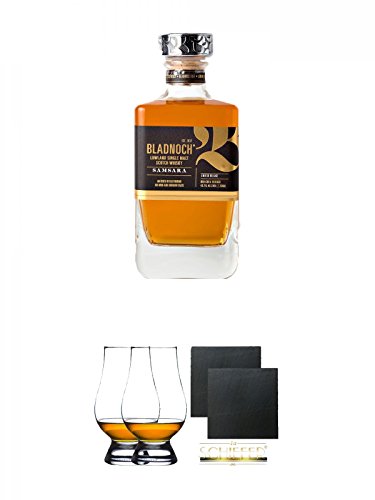 Bladnoch SAMSARA 46,7% 0,7 Liter + The Glencairn Glass Whisky Glas Stölzle 2 Stück + Schiefer Glasuntersetzer eckig ca. 9,5 cm Ø 2 Stück Bladnoch SAMSARA 46,7% 0,7 Liter + The Glencairn Glass Whisky Glas Stölzle 2 Stück + Schiefer Glasuntersetzer eckig ca. 9,5 cm Ø 2 Stück von Diverse