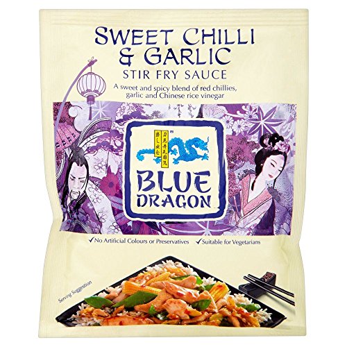 Blue Dragon Chili & Knoblauch Stir Fry Sauce - 120g x 4 - 4-er Pack von Blue Dragon