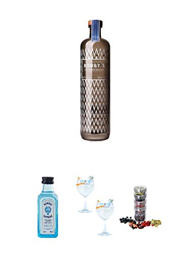 Bobbys Schiedam Dry Deutschland 0,7 Liter + Bombay Sapphire Gin 5 cl Miniatur + Gin Sul Copo Ballon Glas 2 Stück + Gin Flight Gewürze zum Verfeinern von Gin Tonic 1er Pack 1 x 12 Gramm Bobbys Schiedam Dry Deutschland 0,7 Liter + Bombay Sapphire Gin 5 cl Miniatur + Gin Sul Copo Ballon Glas 2 Stück + Gin Flight Gewürze zum Verfeinern von Gin Tonic 1er Pack 1 x 12 Gramm von Unbekannt
