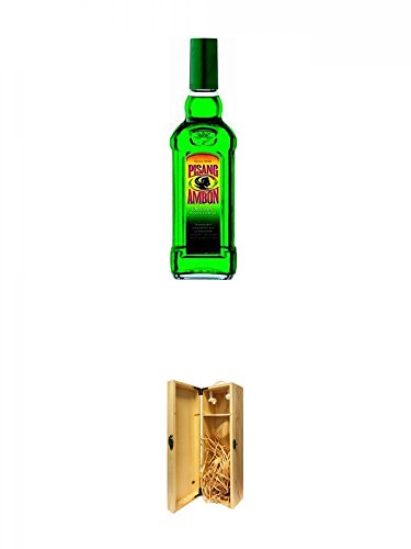 Bols Pisang Ambon Likör 0,7 Liter + 1a Whisky Holzbox für 1 Flasche mit Hakenverschluss von Unbekannt