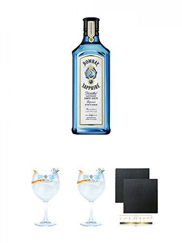 Bombay Sapphire Gin 0,7 Liter + Gin Sul Copo Ballon Glas 1 Stück + Gin Sul Copo Ballon Glas 1 Stück + Schiefer Glasuntersetzer eckig ca. 9,5 cm Ø 2 Stück Bombay Sapphire Gin 0,7 Liter + Gin Sul Copo Ballon Glas 1 Stück + Gin Sul Copo Ballon Glas 1 Stück + Schiefer Glasuntersetzer eckig ca. 9,5 cm Ø 2 Stück von Unbekannt