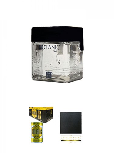Botanic Premium Dry Gin 0,7 Liter + Goldberg Tonic Water DOSE 8 x 0,15 Liter Karton + Schiefer Glasuntersetzer eckig ca. 9,5 cm Durchmesser Botanic Premium Dry Gin 0,7 Liter + Goldberg Tonic Water DOSE 8 x 0,15 Liter Karton + Schiefer Glasuntersetzer eckig ca. 9,5 cm Durchmesser von Unbekannt