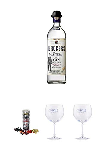 Brokers Premium London Dry Gin 40% 0,7 Liter + Gin Flight Gewürze zum Verfeinern von Gin Tonic 1er Pack 1 x 12 Gramm + Citadelle Ballon GIN Glas 1 Stück + Citadelle Ballon GIN Glas 1 Stück Brokers Premium London Dry Gin 40% 0,7 Liter + Gin Flight Gewürze zum Verfeinern von Gin Tonic 1er Pack 1 x 12 Gramm + Citadelle Ballon GIN Glas 1 Stück + Citadelle Ballon GIN Glas 1 Stück von Unbekannt