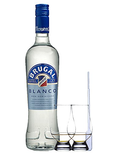 Brugal Blanco 3 Jahre Dominikanische Republik 0,7 Liter + 2 Glencairn Gläser + Einwegpipette 1 Stück von Unbekannt