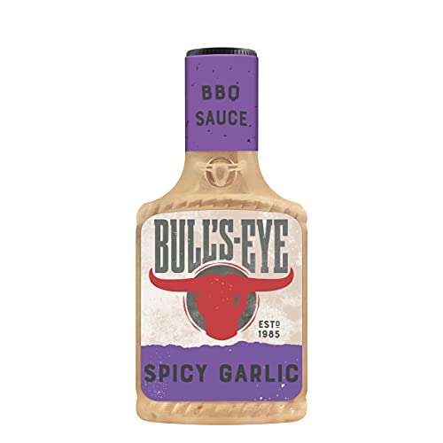Bull's Eye Spicy Garlic BBQ Sauce, Squeezeflasche, 6er Pack (6 x 300 ml) von Bull's Eye