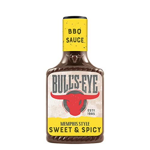 Bull's-Eye Memphis Style Sweet and Spicy BBQ Sauce – Süß-würzige Sauce in der Squeezeflasche – 6 x 300 ml von BULL'S-EYE