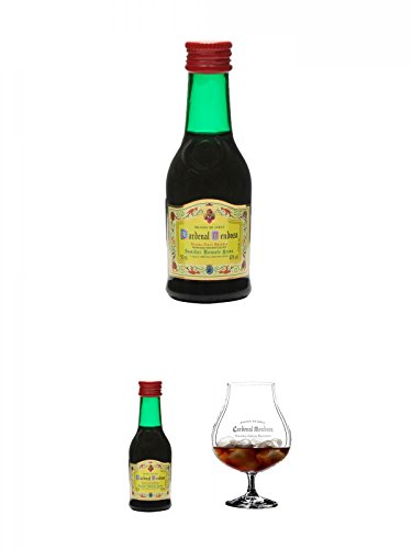 Cardenal Mendoza spanischer Brandy 0,05 Liter Miniatur + Cardenal Mendoza spanischer Brandy 0,05 Liter Miniatur + Cardenal Mendoza Glas 1 Stück von Unbekannt