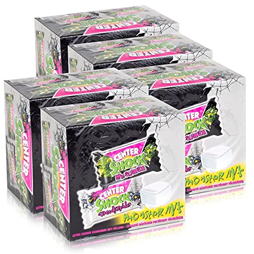Center Shock Monster Mix 100 Stück - Extra saure Kaugummifüllung (5er Pack) von Center Shock