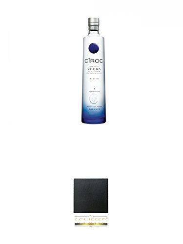 Ciroc Wodka Frankreich 0,7 Liter + Schiefer Glasuntersetzer eckig ca. 9,5 cm Durchmesser von Unbekannt