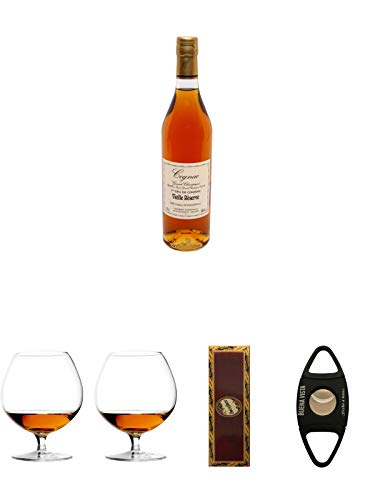 Cognac Dudognon Vielle Reserve - GRANDE CHAMPAGNE 1ER CRU DU COGNAC - Frankreich + Cognacglas / Schwenker Stölzle 1 Stück - 103/18 + Cognacglas / Schwenker Stölzle 1 Stück - 103/18 + BrickHouse Streichhölzer + Buena Vista Zigarrencutter Cognac Dudognon Vielle Reserve - GRANDE CHAMPAGNE 1ER CRU DU COGNAC - Frankreich + Cognacglas / Schwenker Stölzle 1 Stück - 103/18 + Cognacglas / Schwenker Stölzle 1 Stück - 103/18 + BrickHouse Streichhölzer + Buena Vista Zigarrencutter von Unbekannt