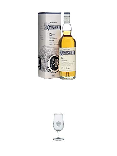 Cragganmore 12 Jahre Single Malt Whisky 0,2 Liter + Classic Malt Nosing Glas mit Aufschrift 1 Glas von Unbekannt