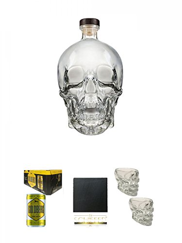 Crystal Head Vodka Magnumflasche 3 Liter + Goldberg Tonic Water DOSE 8 x 0,15 Liter Karton + Schiefer Glasuntersetzer eckig ca. 9,5 cm Durchmesser + Crystal Head Glas Totenkopf aus Glas 2 Stück Crystal Head Vodka Magnumflasche 3 Liter + Goldberg Tonic Water DOSE 8 x 0,15 Liter Karton + Schiefer Glasuntersetzer eckig ca. 9,5 cm Durchmesser + Crystal Head Glas Totenkopf aus Glas 2 Stück von Unbekannt